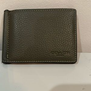 New Coach Slim Money Clip Billfold Wallet